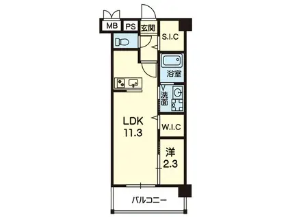MAISON DE GYAN(1LDK/3階)の間取り写真