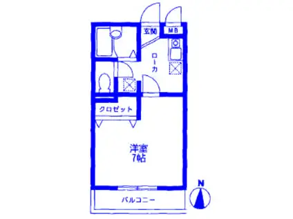 コティ・クーメリア(1K/3階)の間取り写真