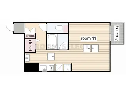 ラクロア(ワンルーム/2階)の間取り写真