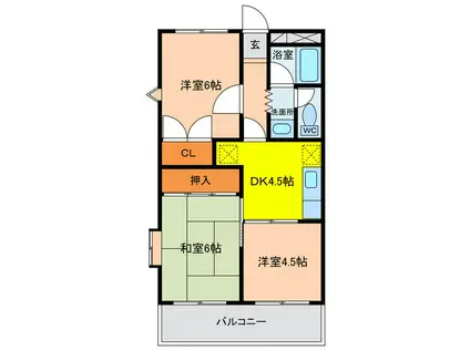 コスミオンアリベ(3DK/3階)の間取り写真