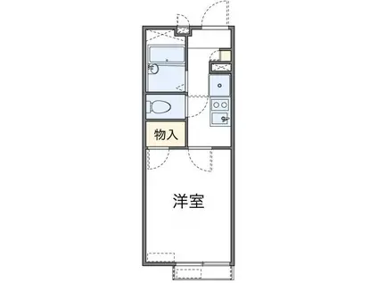レオパレスSMILE LIFE(1K/2階)の間取り写真