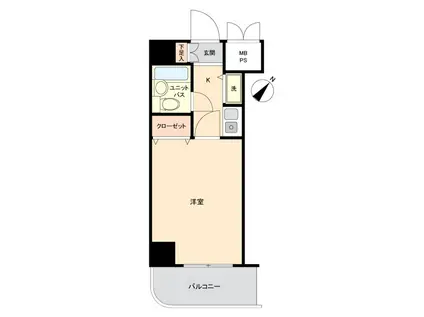 スカイコート川崎第8(1K/3階)の間取り写真