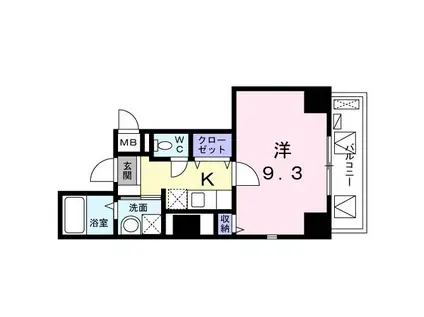 ザ・マンション横須賀(1K/8階)の間取り写真