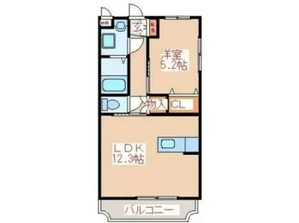 YS SPAZIO(1LDK/3階)の間取り写真