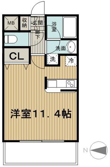 サンクレール高井戸(ワンルーム/10階)の間取り写真
