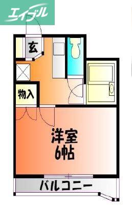 セントフォレスト後楽園(1K/2階)の間取り写真