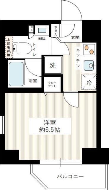 ヴェルト墨田ノース(1K/2階)の間取り写真
