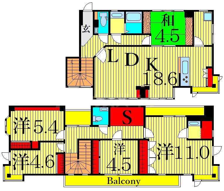 NKハウス(5SLDK/2階)の間取り写真