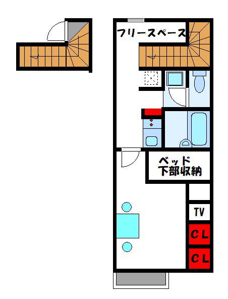 レオパレスGENIUS U1(1K/2階)の間取り写真