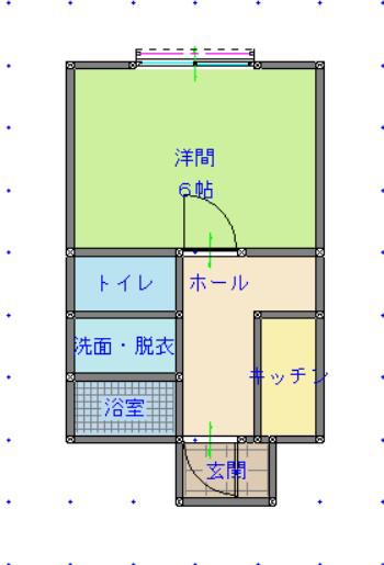 コートジョワ(1K/1階)の間取り写真