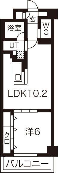 STANZA神村(1LDK/3階)の間取り写真