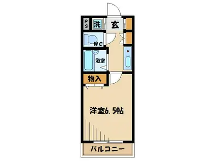 セントラルパークハイツ(1K/3階)の間取り写真