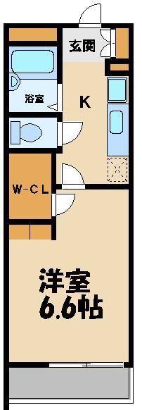 レオパレスユニティ(1K/4階)の間取り写真