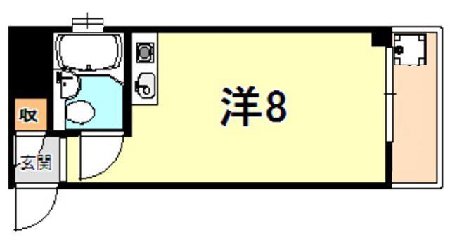 ダイドーメゾン御影VI(ワンルーム/4階)の間取り写真