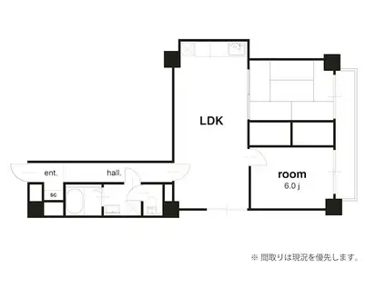 金沢ハイツ(2LDK/5階)の間取り写真