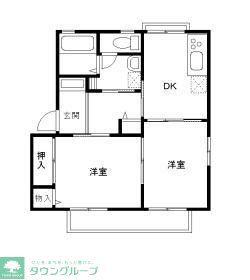 サンモール S&E D棟(2DK/2階)の間取り写真