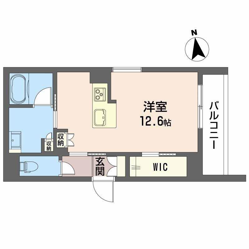 ベレオ南栄町(ワンルーム/1階)の間取り写真