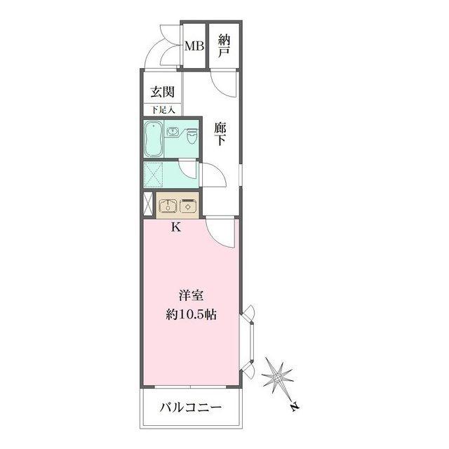 藤和池袋ホームズ(ワンルーム/3階)の間取り写真