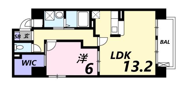 RUTS 総社本町(1LDK/4階)の間取り写真