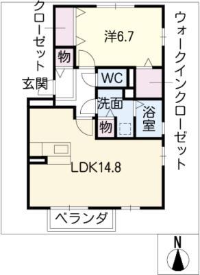 フォレストベール(1LDK/3階)の間取り写真