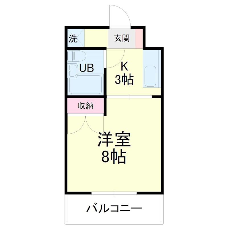 アパルトーノイン(1K/1階)の間取り写真