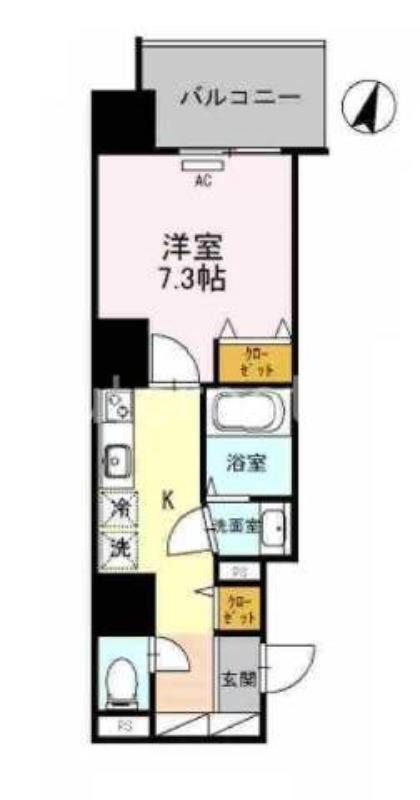エトワール阿波座(1K/9階)の間取り写真