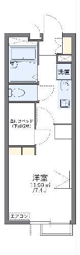 レオパレスタウンコートIII(1K/2階)の間取り写真