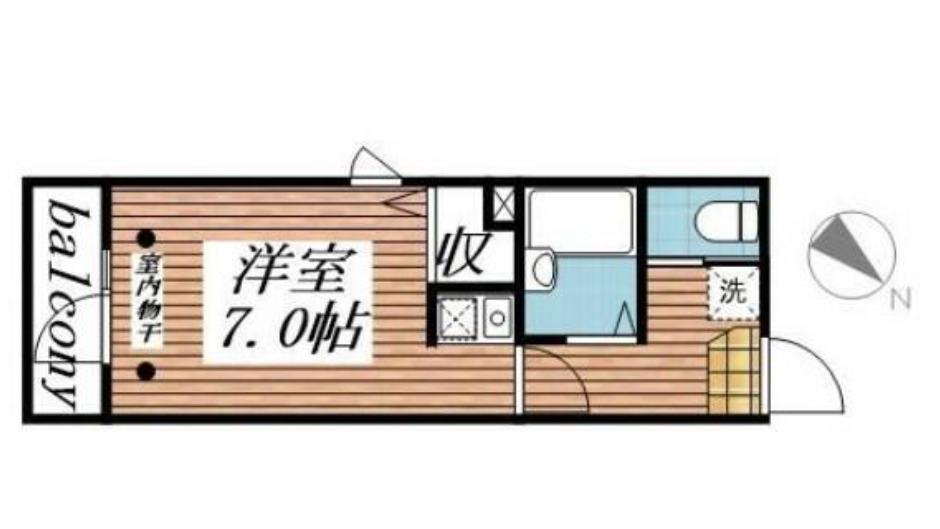 汐留フラッツ(1K/7階)の間取り写真