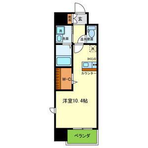 ONLYONE川西壱番館(ワンルーム/9階)の間取り写真
