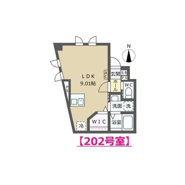 金澤屋 駅西新町(ワンルーム/2階)の間取り写真