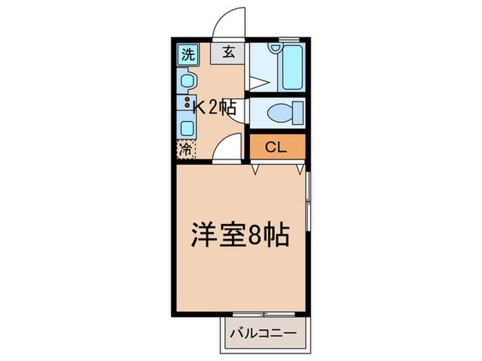 コート・INOKATA(1K/2階)の間取り写真