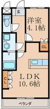 サンドリーム(1LDK/2階)の間取り写真