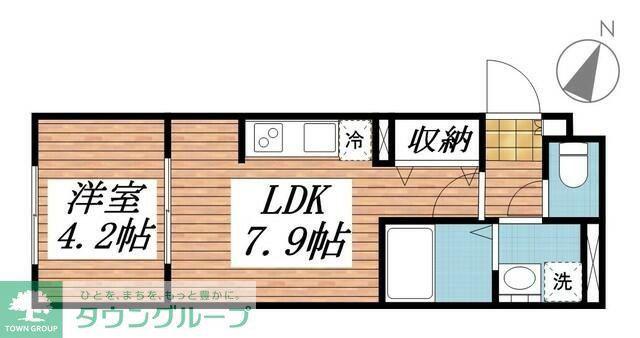 エクウス中村橋(1LDK/2階)の間取り写真