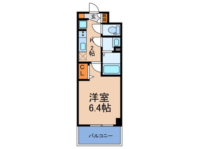プレサンス南堀江スタイルズ(1K/4階)の間取り写真