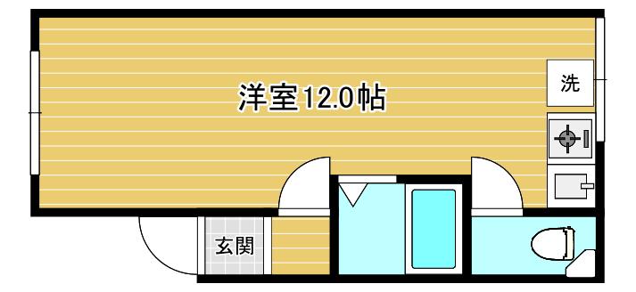 並河マンション(ワンルーム/2階)の間取り写真