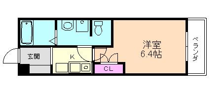 SWISS京橋(1K/10階)の間取り写真