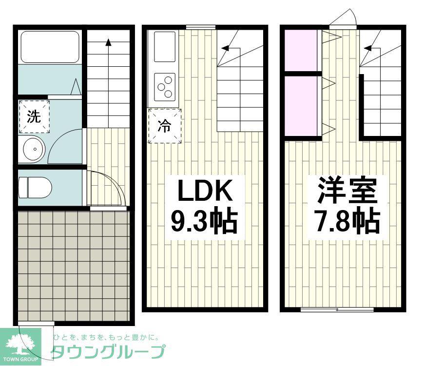 ラピスラズリ新小岩(1LDK/1階)の間取り写真