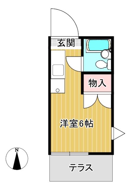 ハイツ南大泉(ワンルーム/1階)の間取り写真