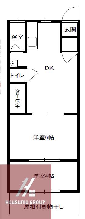 協和ハイツ(2DK/1階)の間取り写真