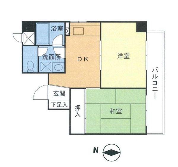 ノートス扇橋(2DK/2階)の間取り写真