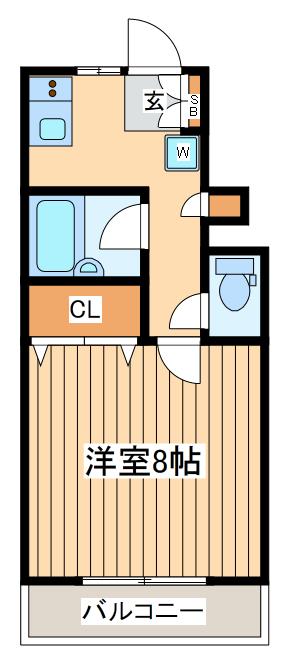 ラメゾンケイ(1K/1階)の間取り写真
