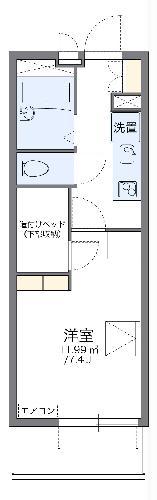 レオパレス嵯峨野(1K/3階)の間取り写真