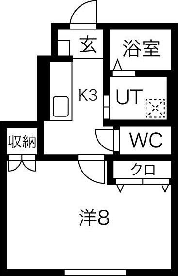 SUN PALACE北上 III(1K/1階)の間取り写真