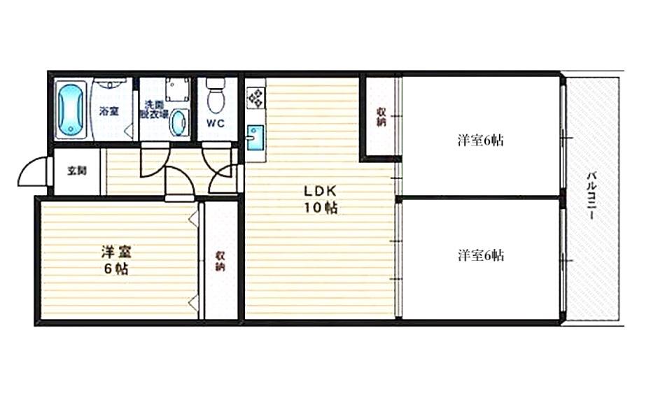 アメニティアベノ(3LDK/4階)の間取り写真