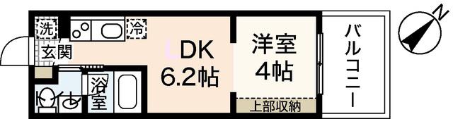 パークスISAMU(1DK/1階)の間取り写真