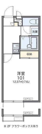 レオパレス東錦見(1K/2階)の間取り写真