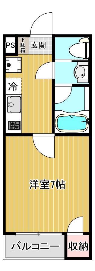 プリビレージ(1K/1階)の間取り写真