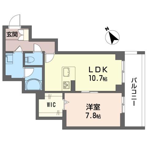 フォンテーヌ ツルセ(1LDK/4階)の間取り写真