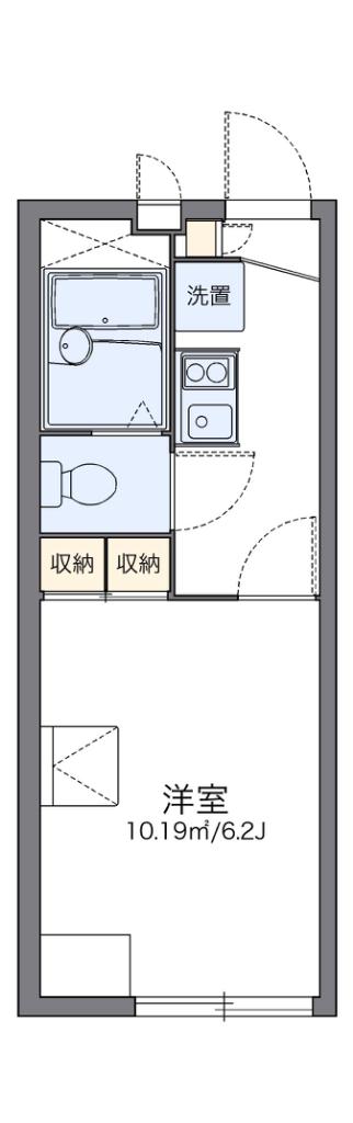 レオパレス穂風(1K/2階)の間取り写真