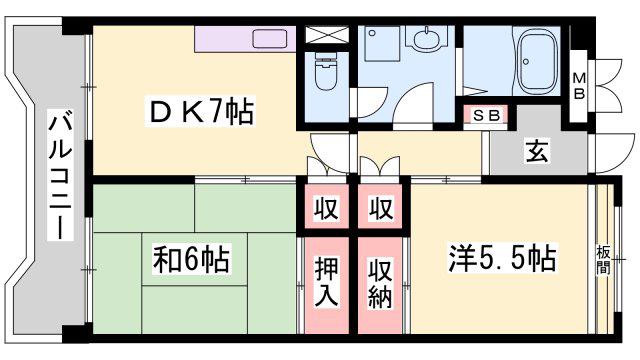 ヴェルメゾン(2DK/3階)の間取り写真